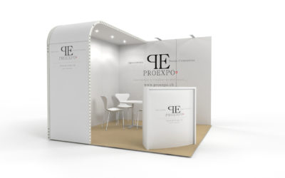 Location stand d’exposition personnalisable Soft 9m2