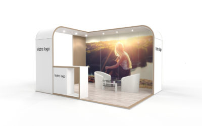 Location stand d’exposition personnalisable Cocoon 12m2